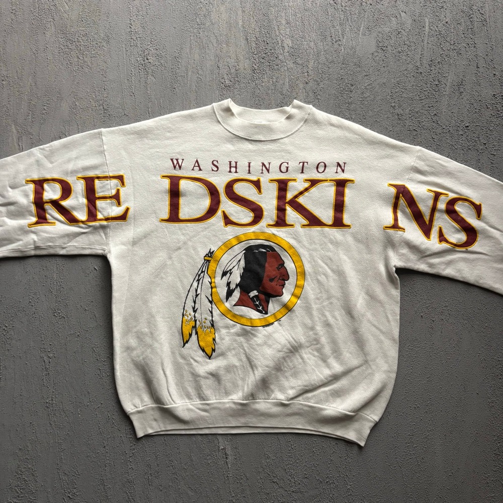 Vintage NFL Redskins Sweatshirt Mens No Tag White 90s Spirit by Cliff Engle